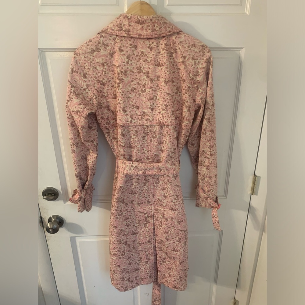 London Fog Dusty Rose Lined Trench Coat S - Picture 3 of 7
